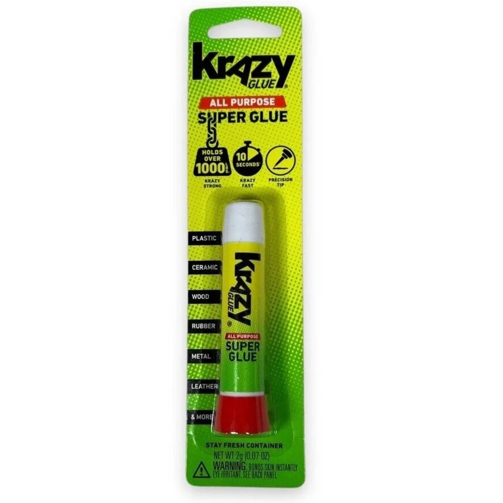 4 Pack Krazy Glue Instant Strong All Purpose‎ Fast Drying Super Glue .07 oz Tube